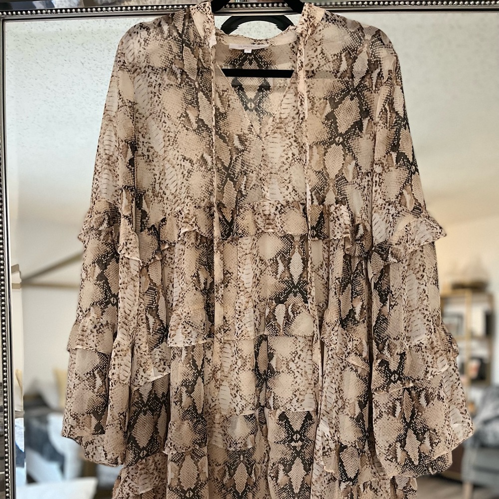 VICI | Vici Collection | Concord Snake Print Ruffle Tiered Tunic Dress